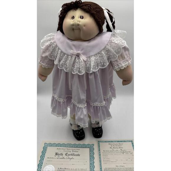 1981 Cabbage Patch Kids Soft Sculpture Standing Ed 483/5000 Girl Brunette 25”